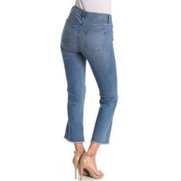 VERONICA BEARD Carolyn 10" Baby Boot Frayed Hem Exposed Button Fly Jeans Size 24 - Picture 9 of 12